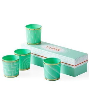 Jonathan Adler new VAPOR GLASSWARE SET of 4 glasses, NWT and Box